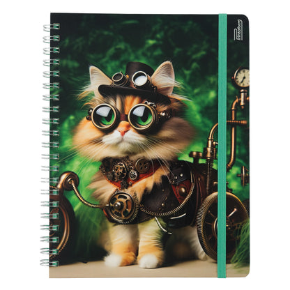 Libreta Profesional Felinos, pasta dura, 100h