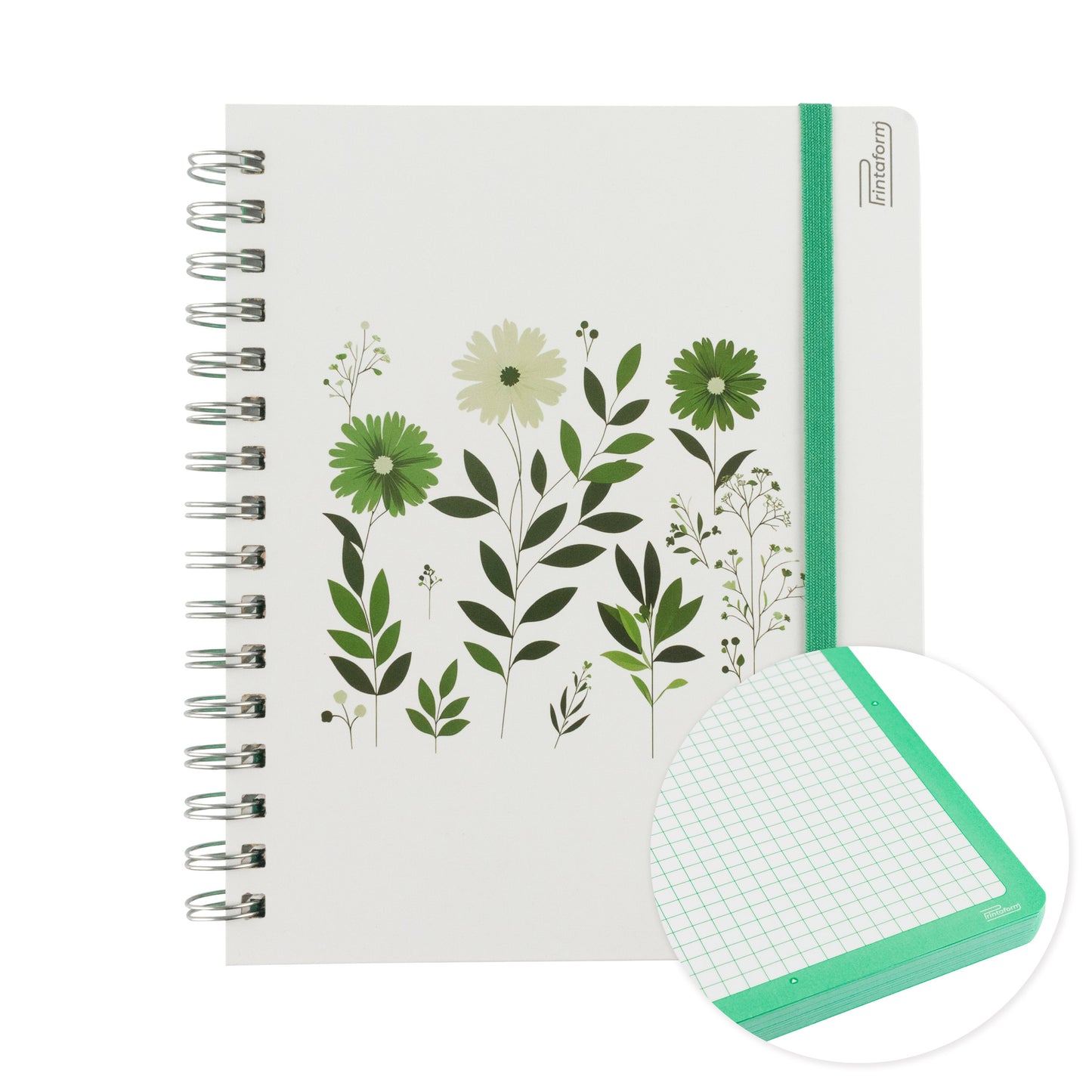 Libreta Book Floral pasta dura, 100 hojas
