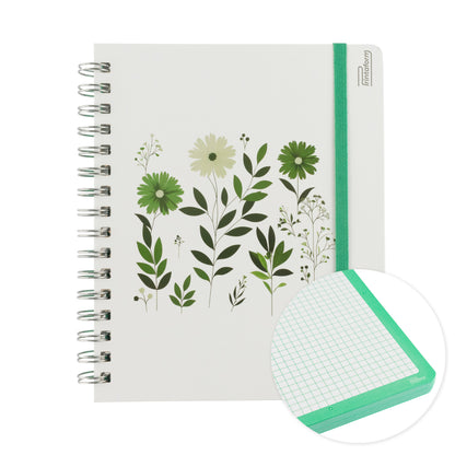 Libreta Book Floral pasta dura, 100 hojas