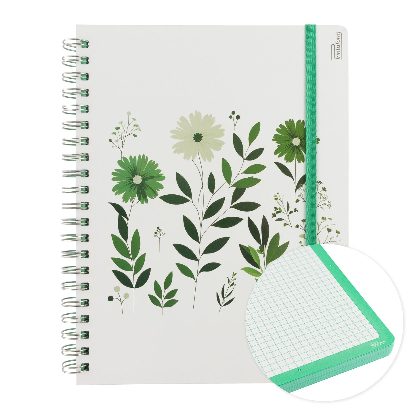 Libreta Floral Profesional pasta dura,100 hojas