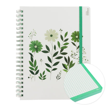 Libreta Floral Profesional pasta dura,100 hojas