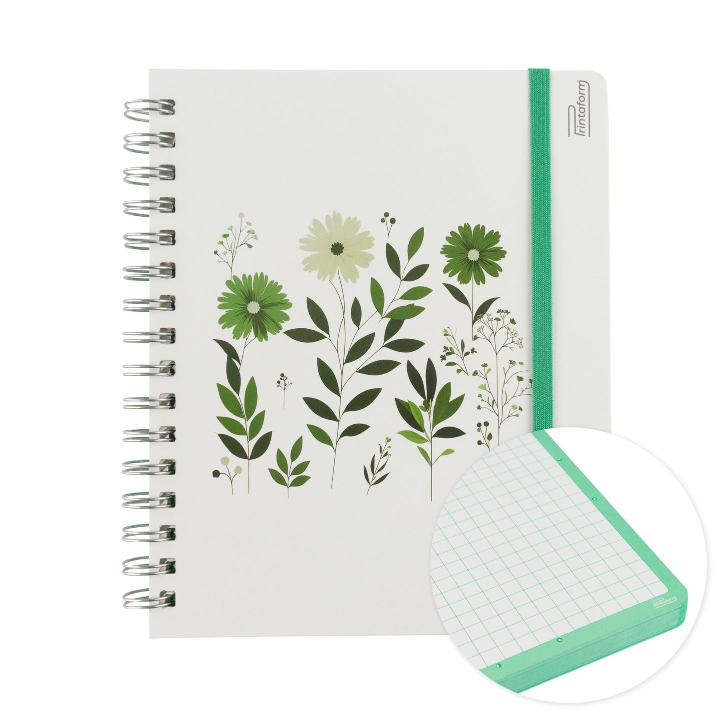Libreta Book Floral pasta dura, 100 hojas