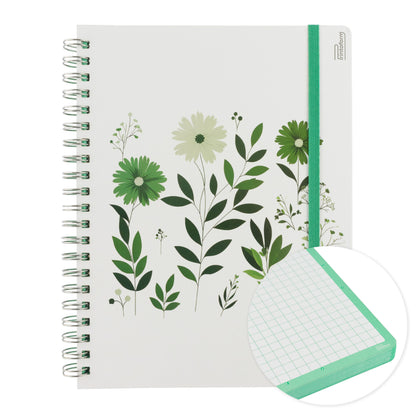 Libreta Floral Profesional pasta dura,100 hojas