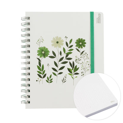 Libreta Book Floral pasta dura, 100 hojas