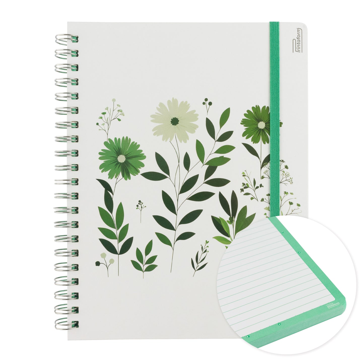 Libreta Floral Profesional pasta dura,100 hojas