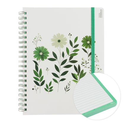 Libreta Floral Profesional pasta dura,100 hojas