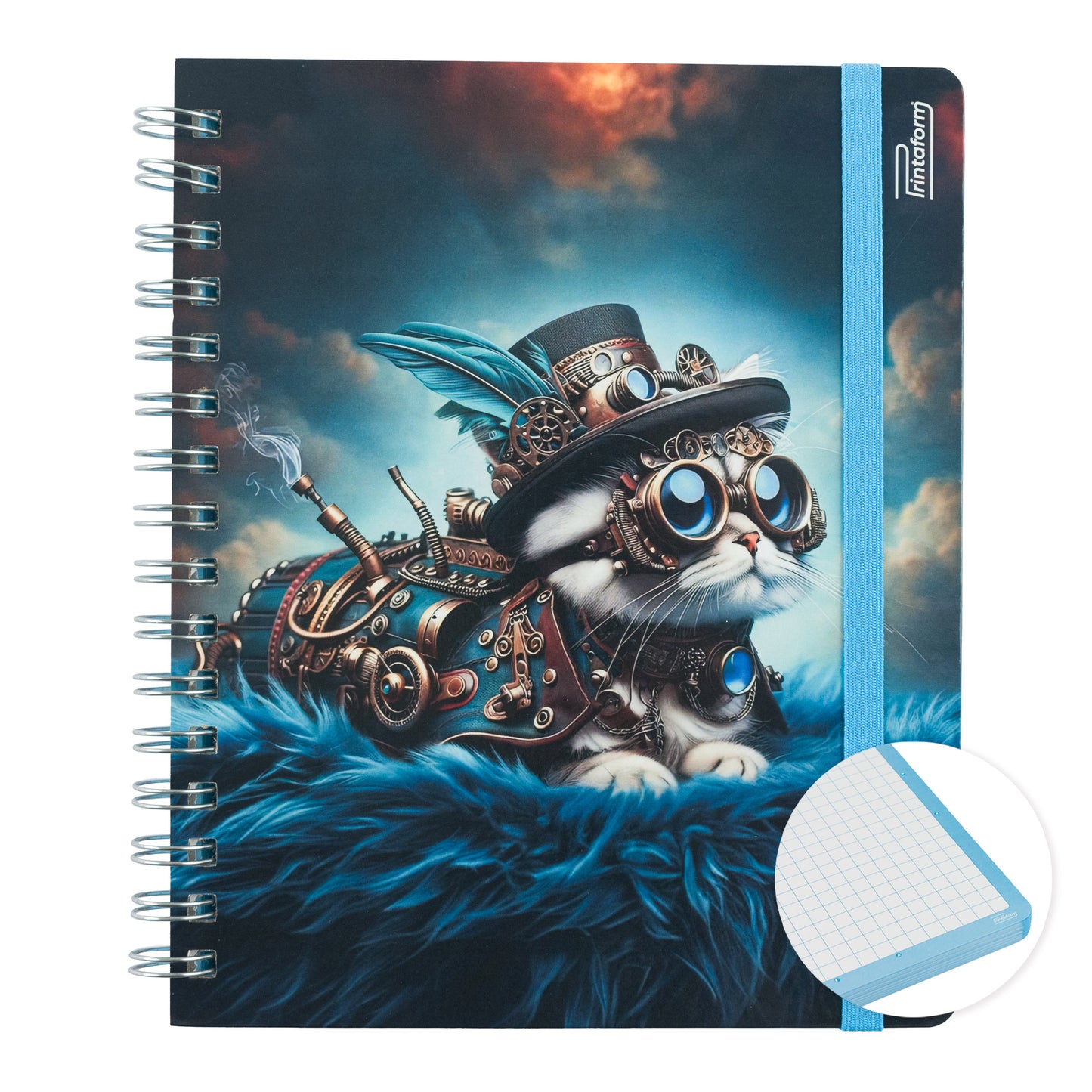 Libreta Felinos Book, pasta dura, 100 hojas