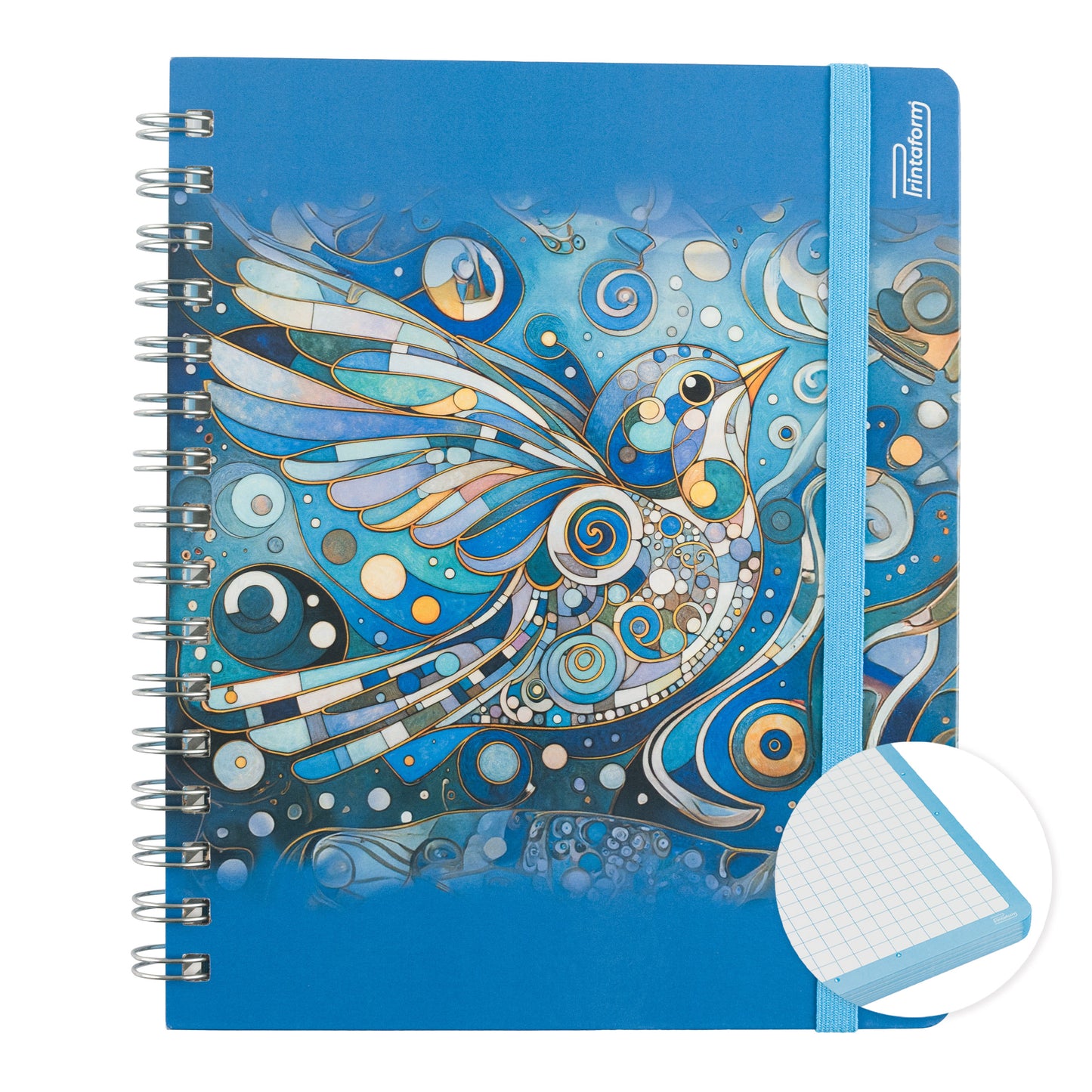 Libreta Aves Book, pasta dura, 100 hojas