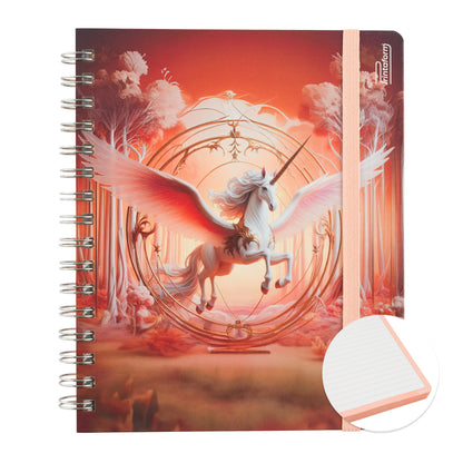 Libreta Unicornio Book, pasta dura, 100 hojas