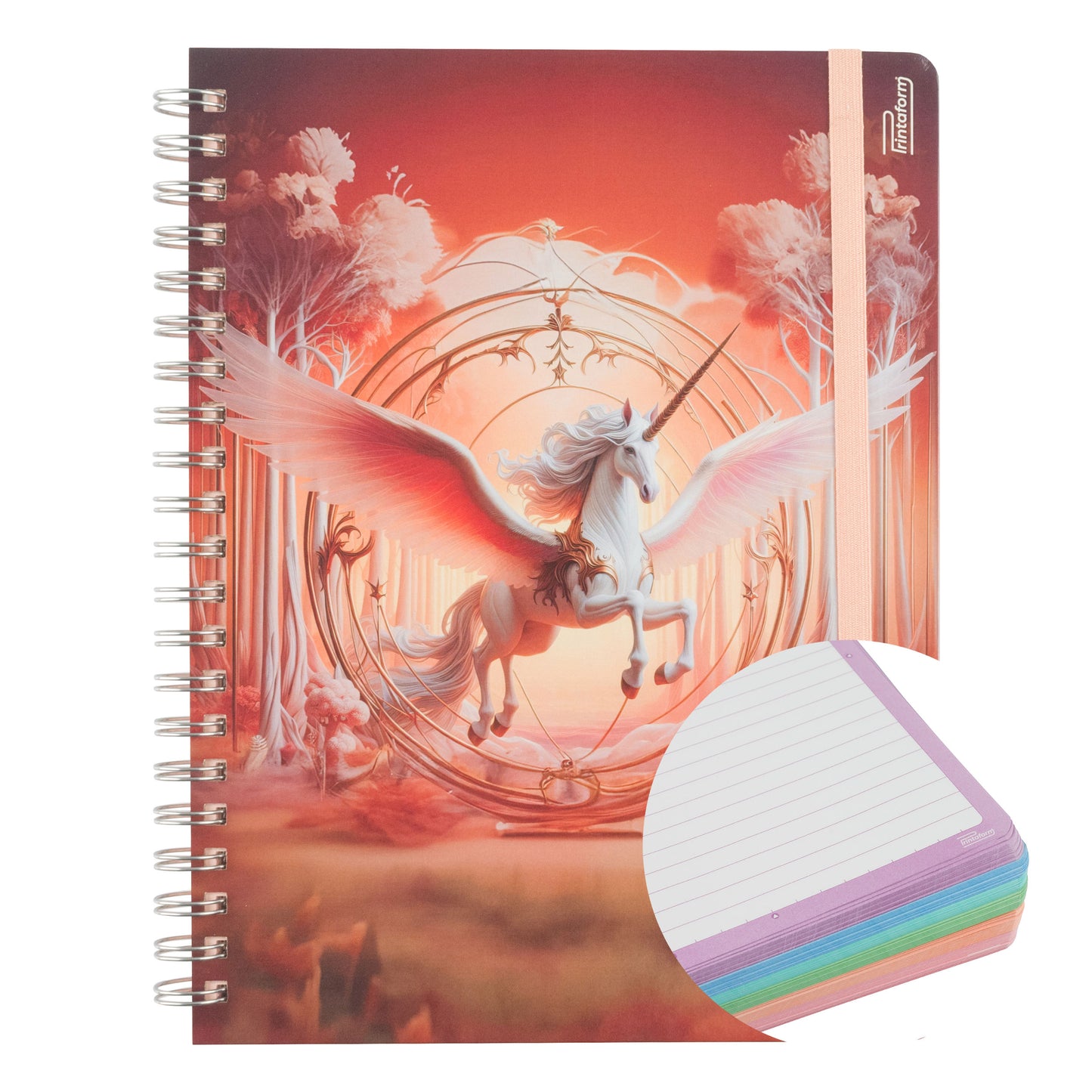 Libreta Profesional Universitaria Unicornios, 200h