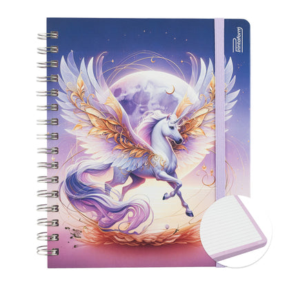 Libreta Unicornio Book, pasta dura, 100 hojas