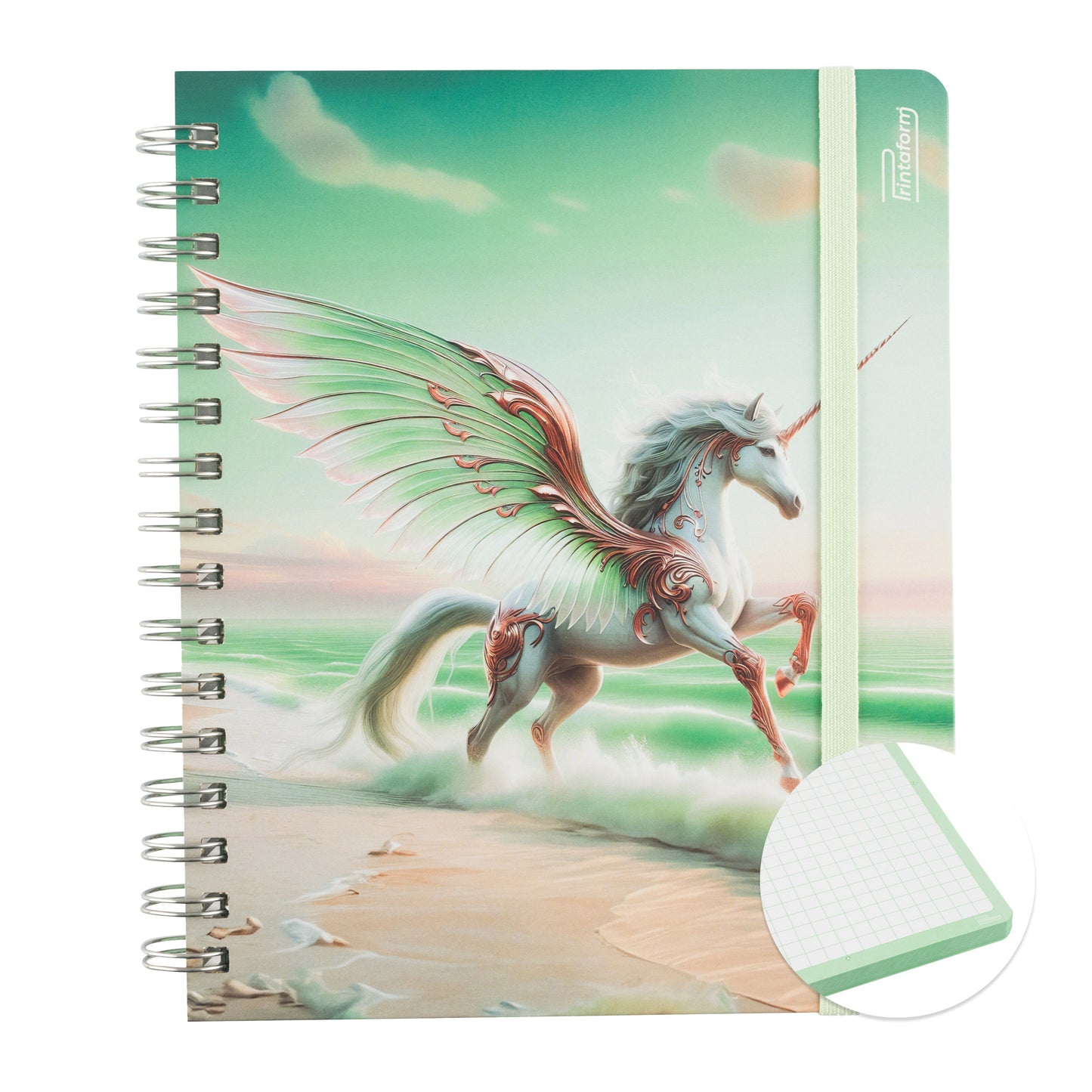 Libreta Unicornio Book, pasta dura, 100 hojas