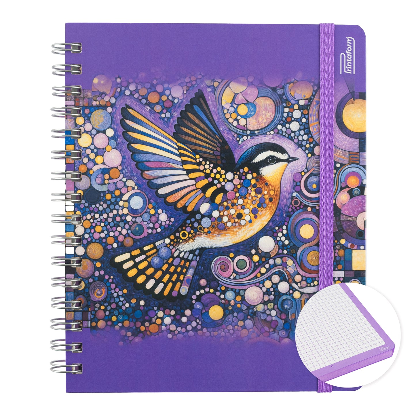 Libreta Aves Book, pasta dura, 100 hojas