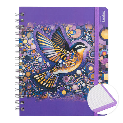 Libreta Aves Book, pasta dura, 100 hojas