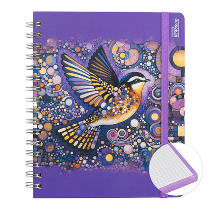 Libreta Aves Book, pasta dura, 100 hojas