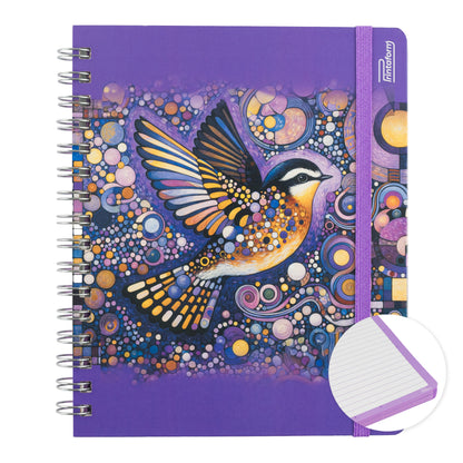 Libreta Aves Book, pasta dura, 100 hojas