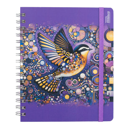 Libreta Aves Book, pasta dura, 100 hojas