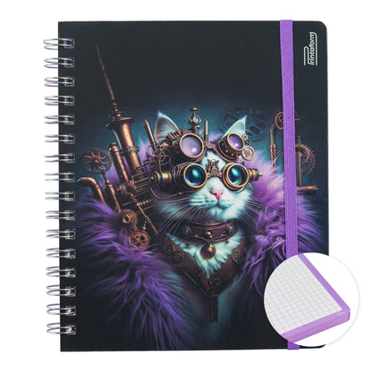 Libreta Felinos Book, pasta dura, 100 hojas