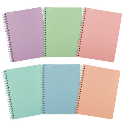 Libreta Multicolor Profesional Pastel Semirrigida, 100 hojas
