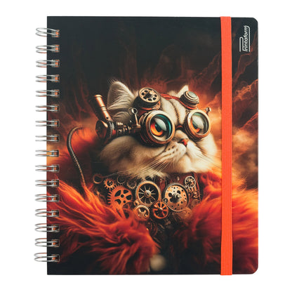 Libreta Felinos Book, pasta dura, 100 hojas
