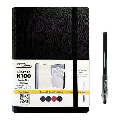 Libreta Kool Tipo Agenda A5, Portofino Cobra, pasta dura, 100h