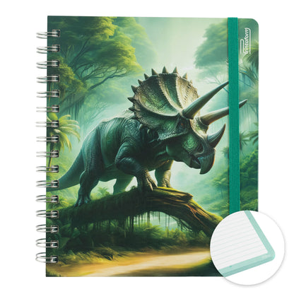Libreta Dinosaurios Book, pasta dura, 100 hojas