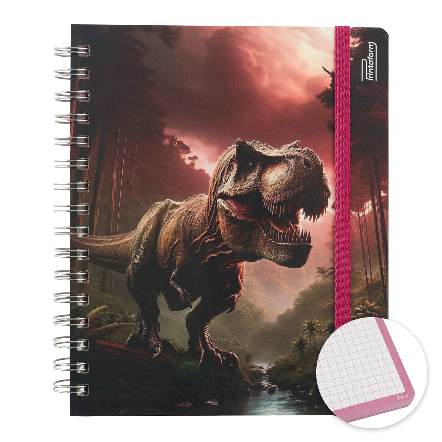 Libreta Dinosaurios Book, pasta dura, 100 hojas