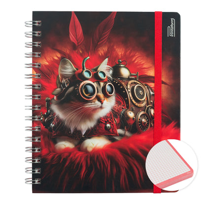 Libreta Felinos Book, pasta dura, 100 hojas