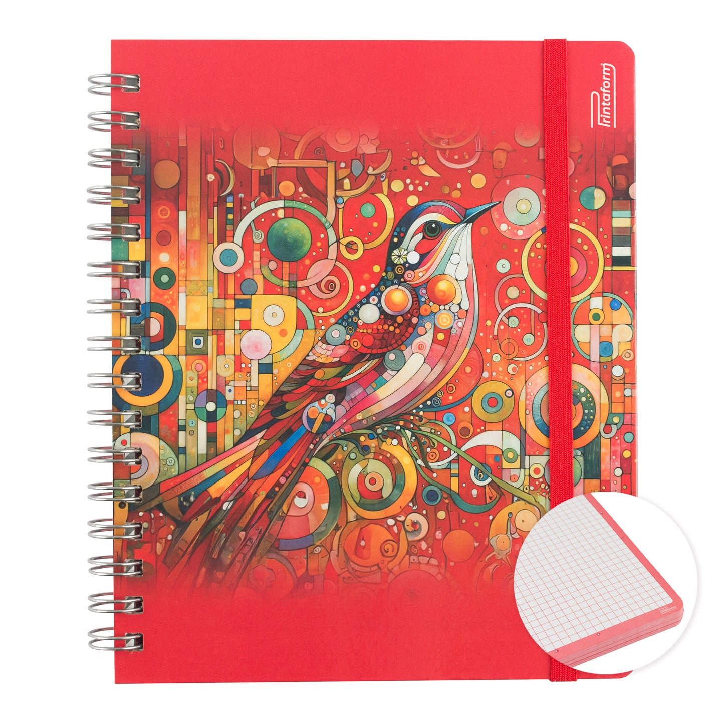 Libreta Aves Book, pasta dura, 100 hojas