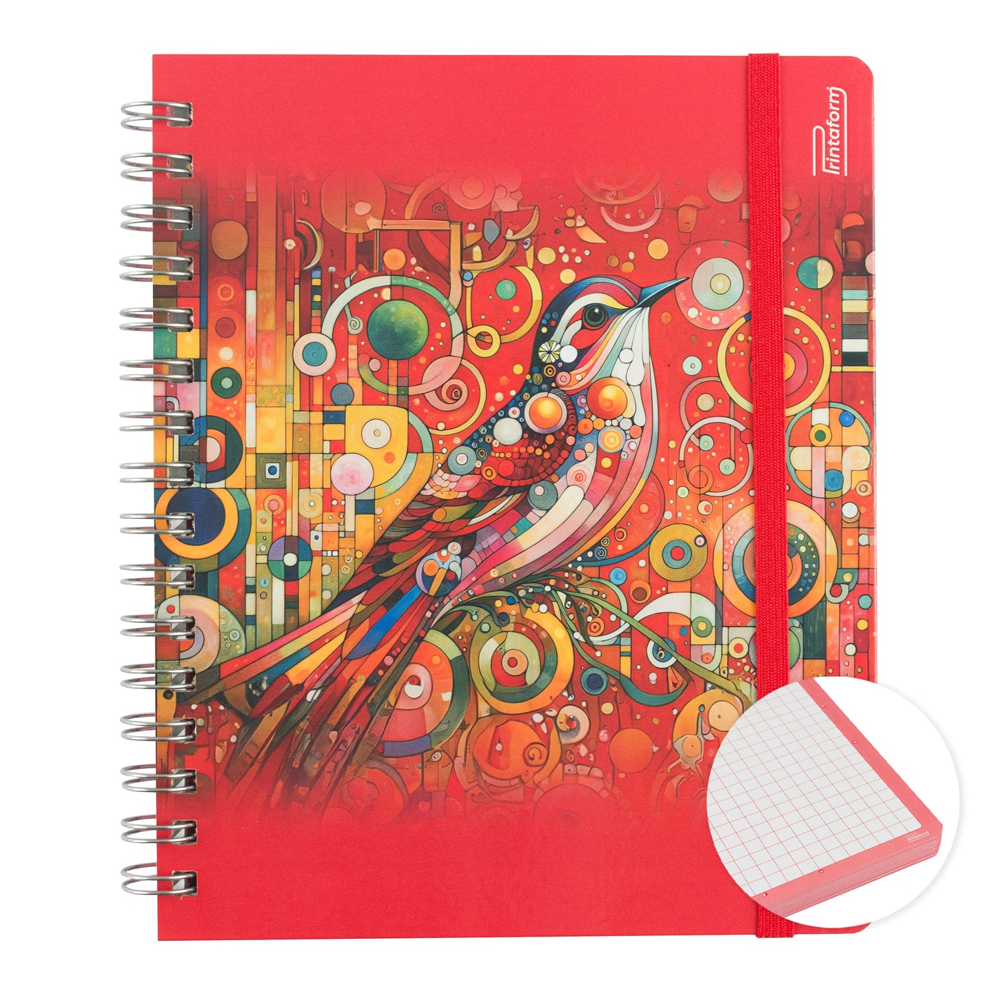 Libreta Aves Book, pasta dura, 100 hojas