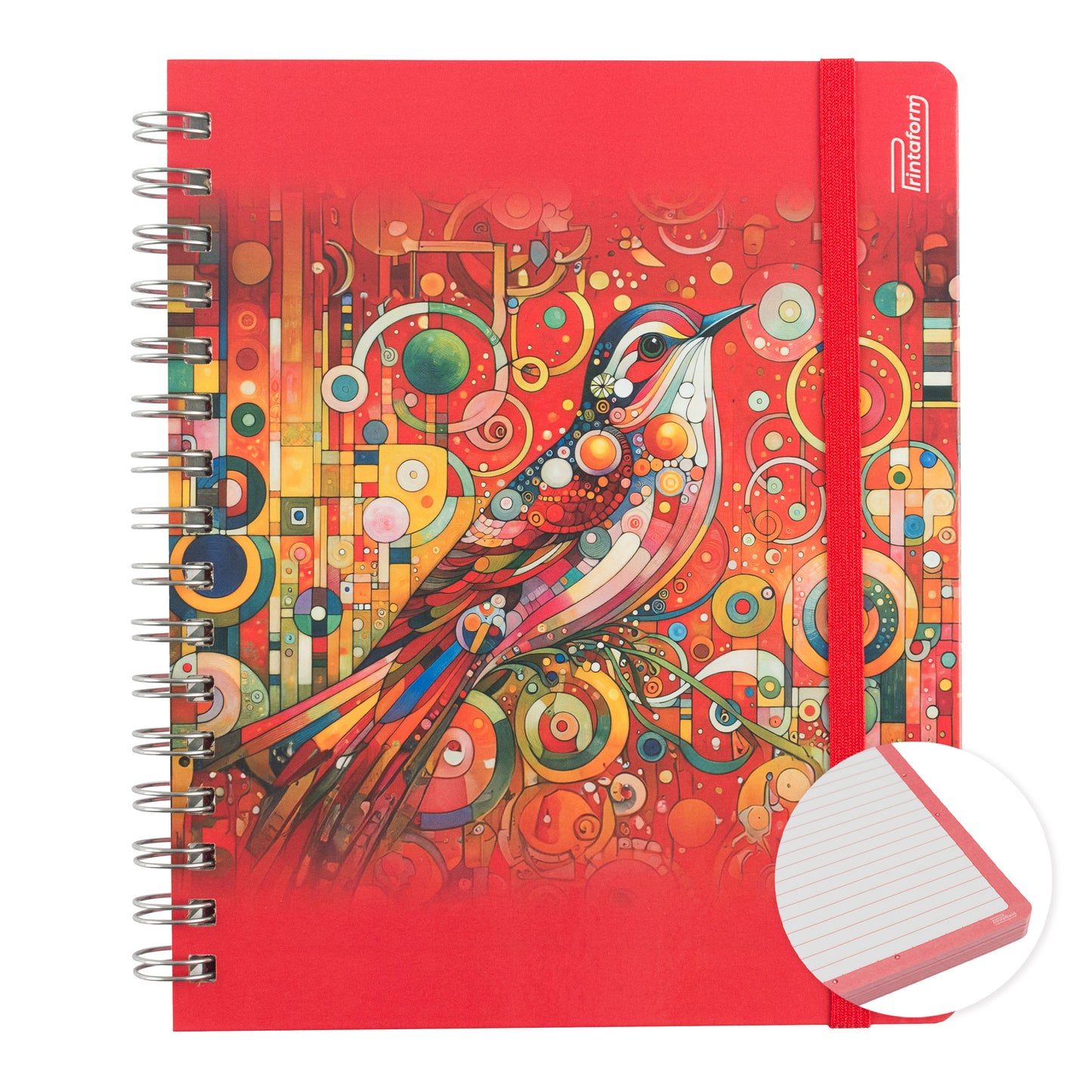 Libreta Aves Book, pasta dura, 100 hojas