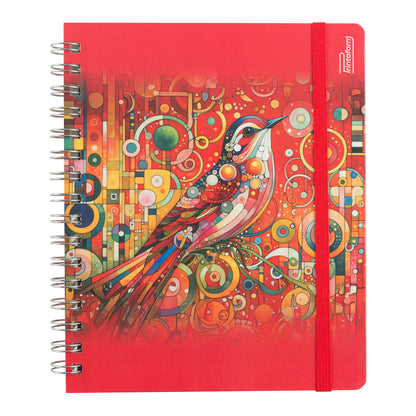 Libreta Aves Book, pasta dura, 100 hojas