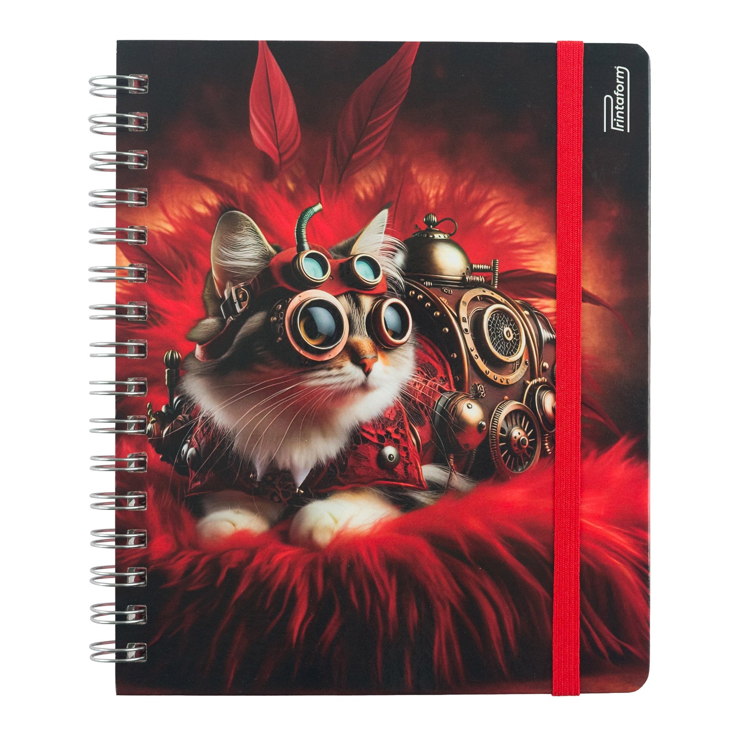 Libreta Felinos Book, pasta dura, 100 hojas