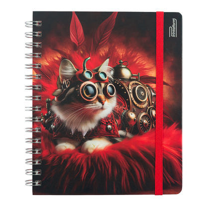 Libreta Felinos Book, pasta dura, 100 hojas