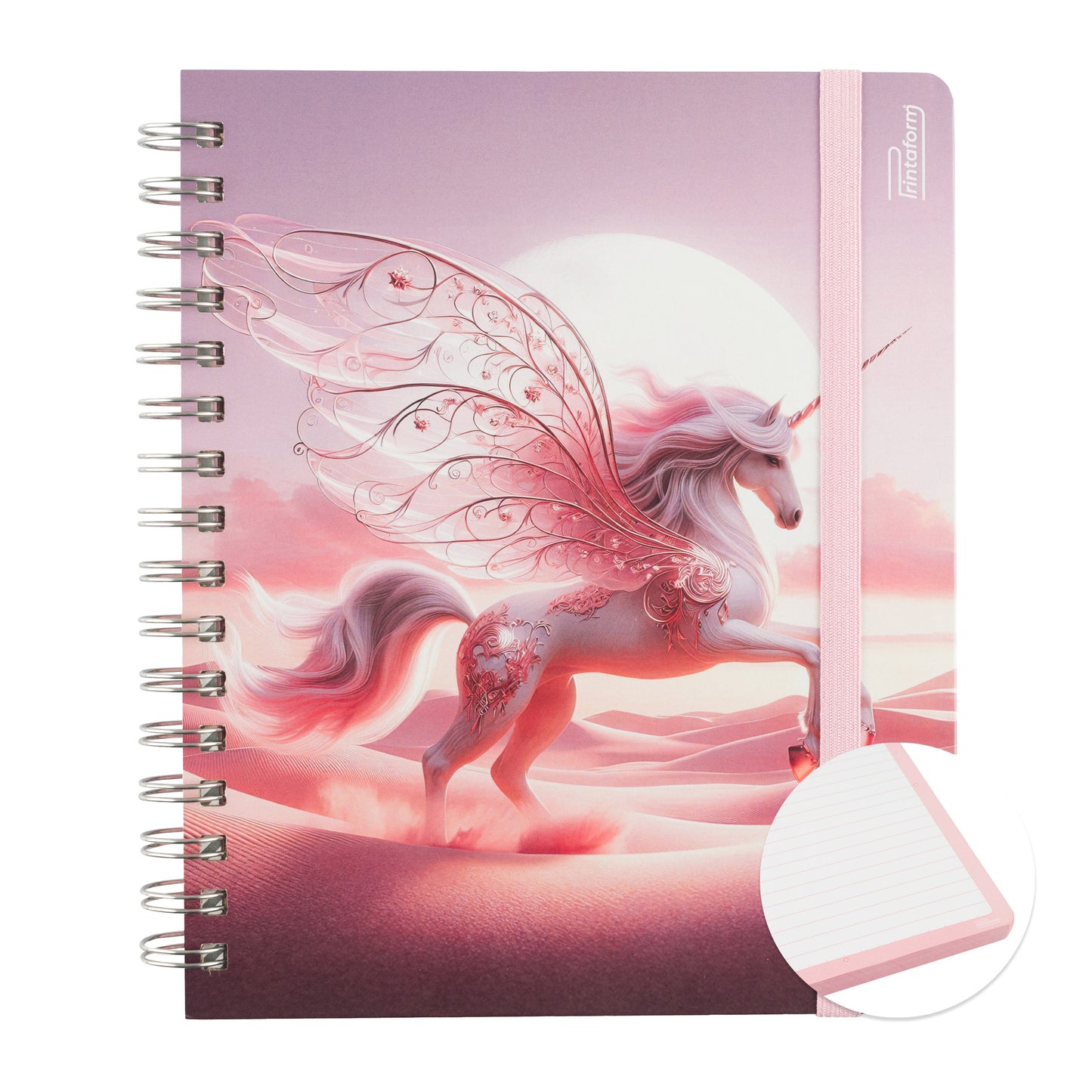 Libreta Unicornio Book, pasta dura, 100 hojas