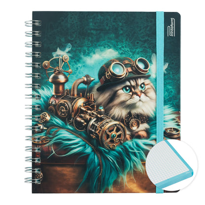 Libreta Felinos Book, pasta dura, 100 hojas