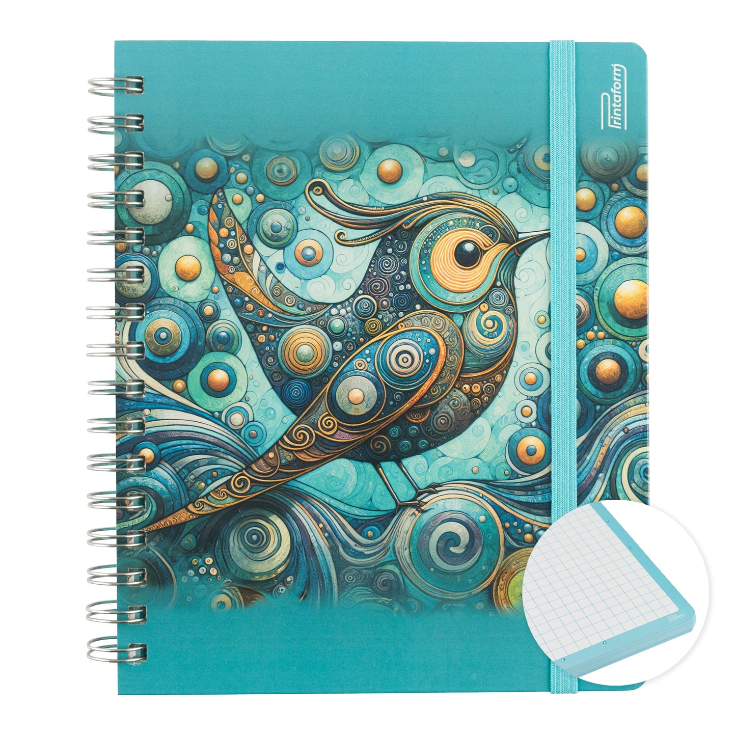 Libreta Aves Book, pasta dura, 100 hojas