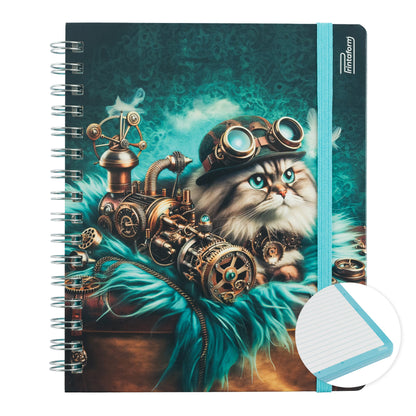 Libreta Felinos Book, pasta dura, 100 hojas