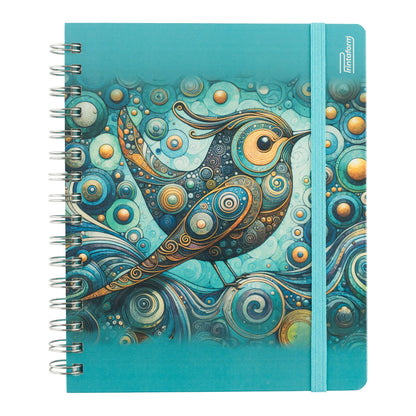 Libreta Aves Book, pasta dura, 100 hojas