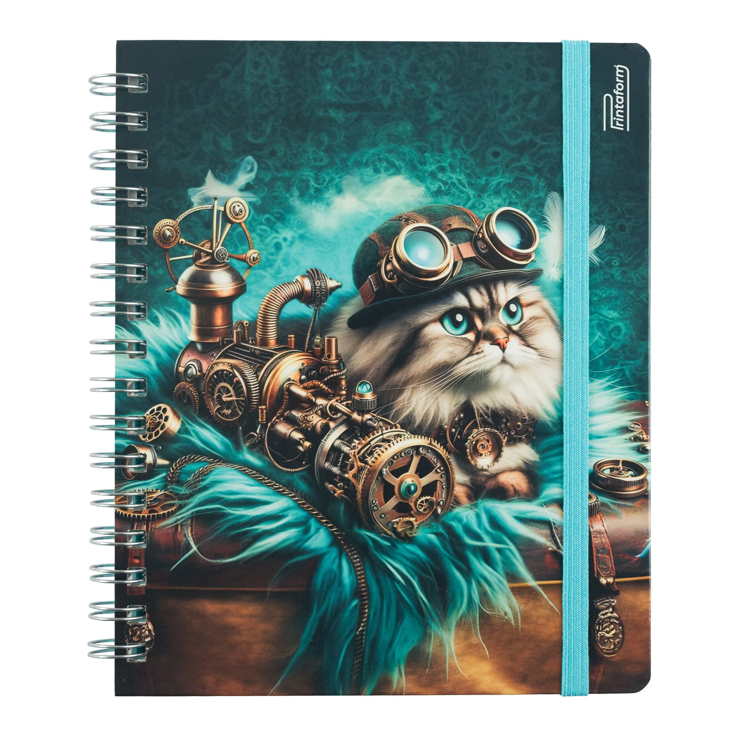 Libreta Felinos Book, pasta dura, 100 hojas