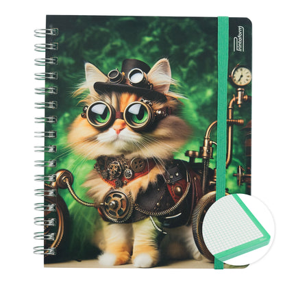 Libreta Felinos Book, pasta dura, 100 hojas