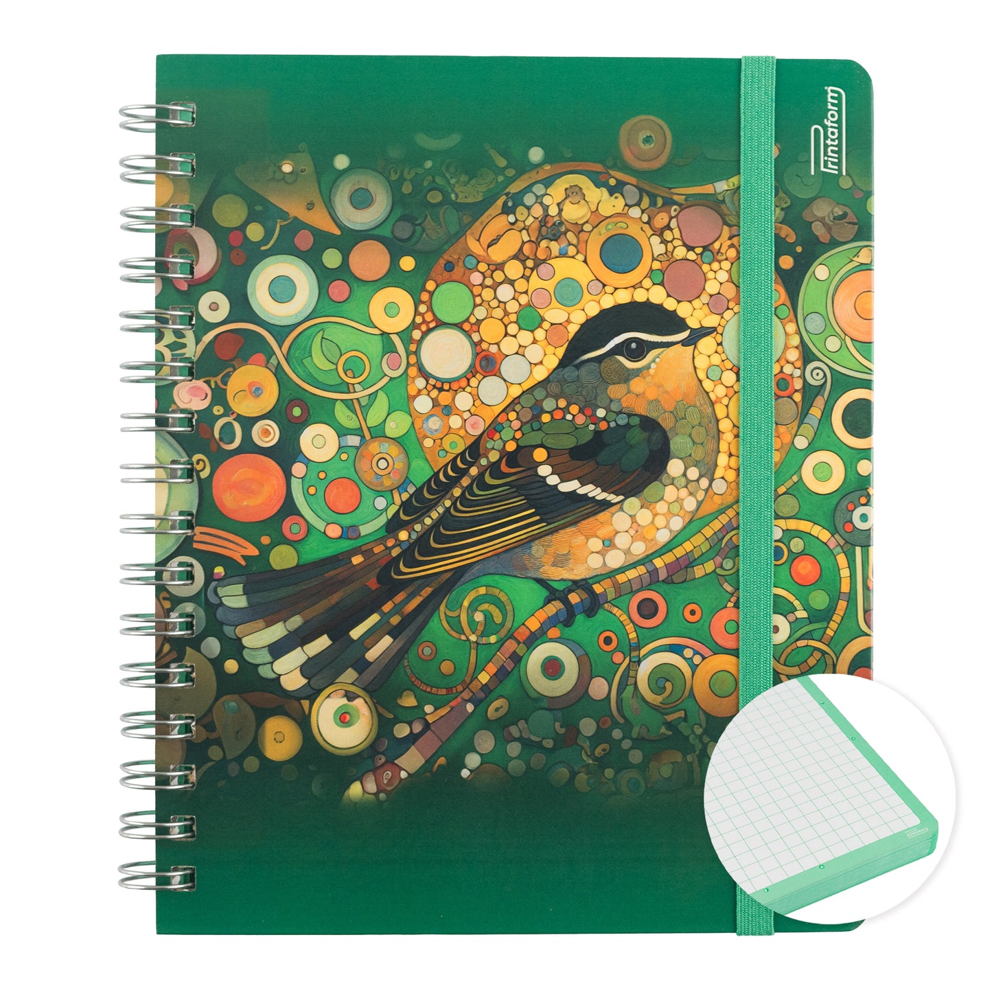 Libreta Aves Book, pasta dura, 100 hojas