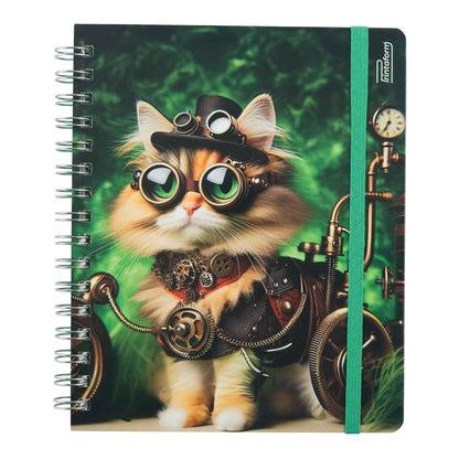Libreta Felinos Book, pasta dura, 100 hojas