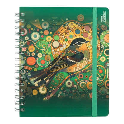 Libreta Aves Book, pasta dura, 100 hojas