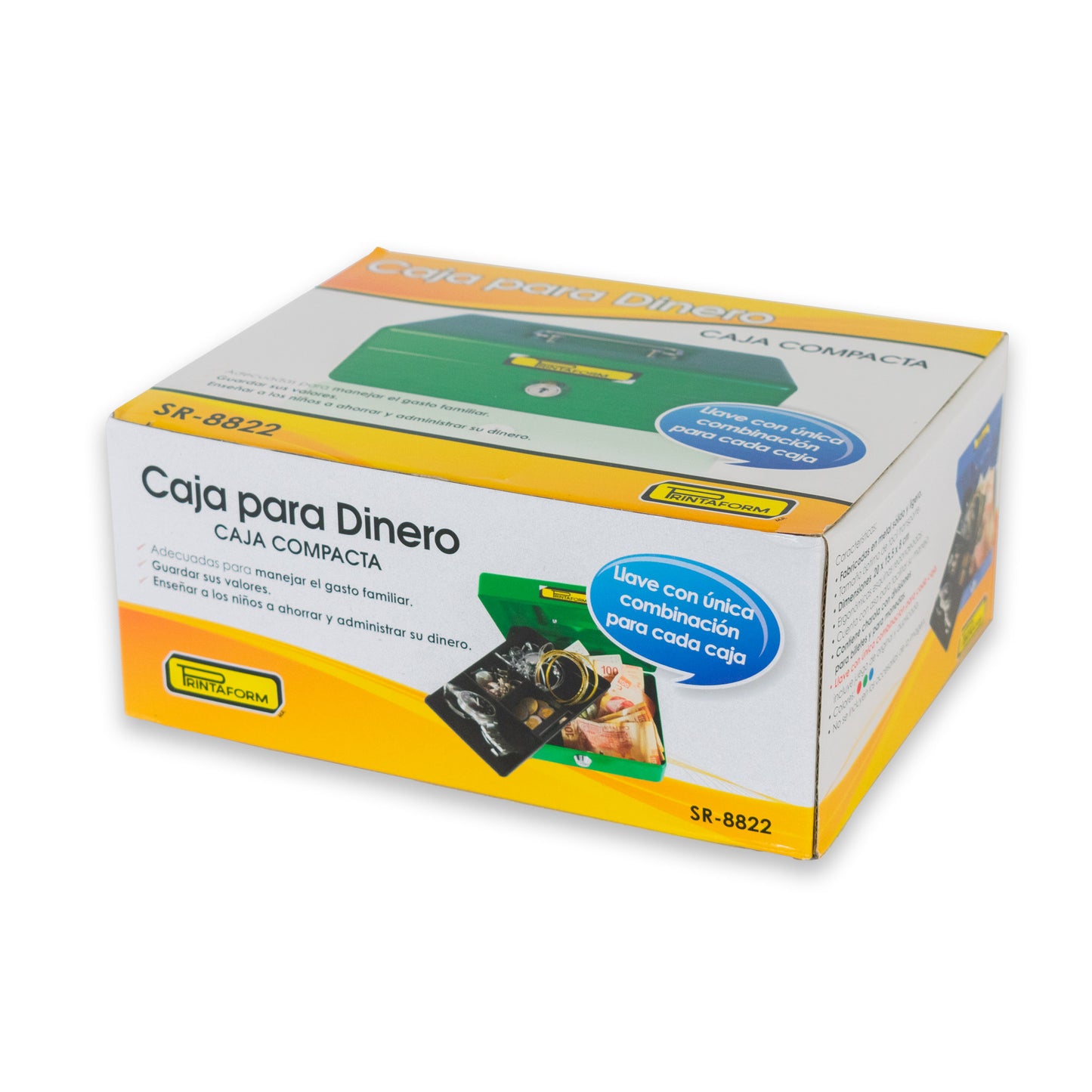 Caja para dinero o valores compacta