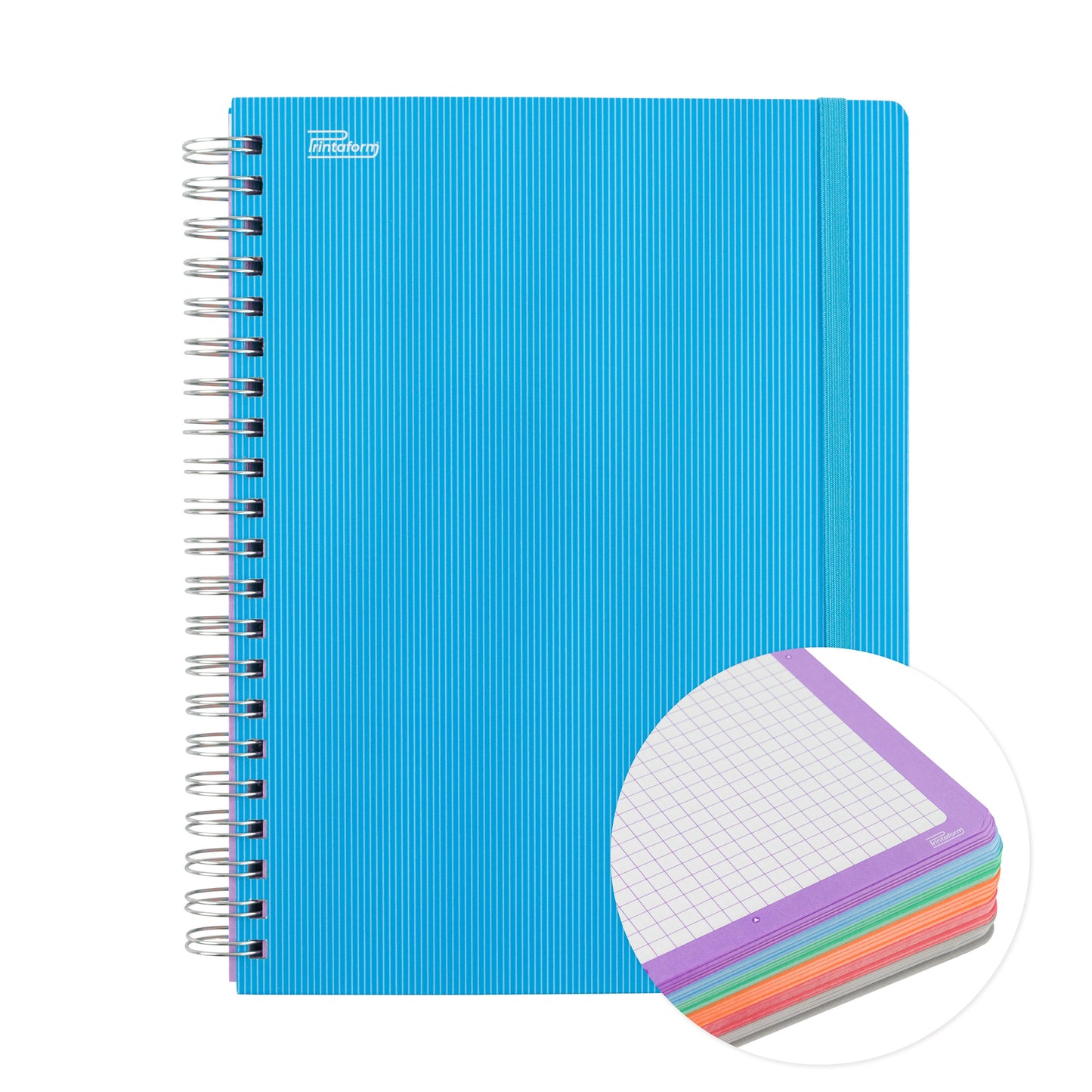 Libreta Universitaria Arcoíris profesional pasta dura, 200 hojas