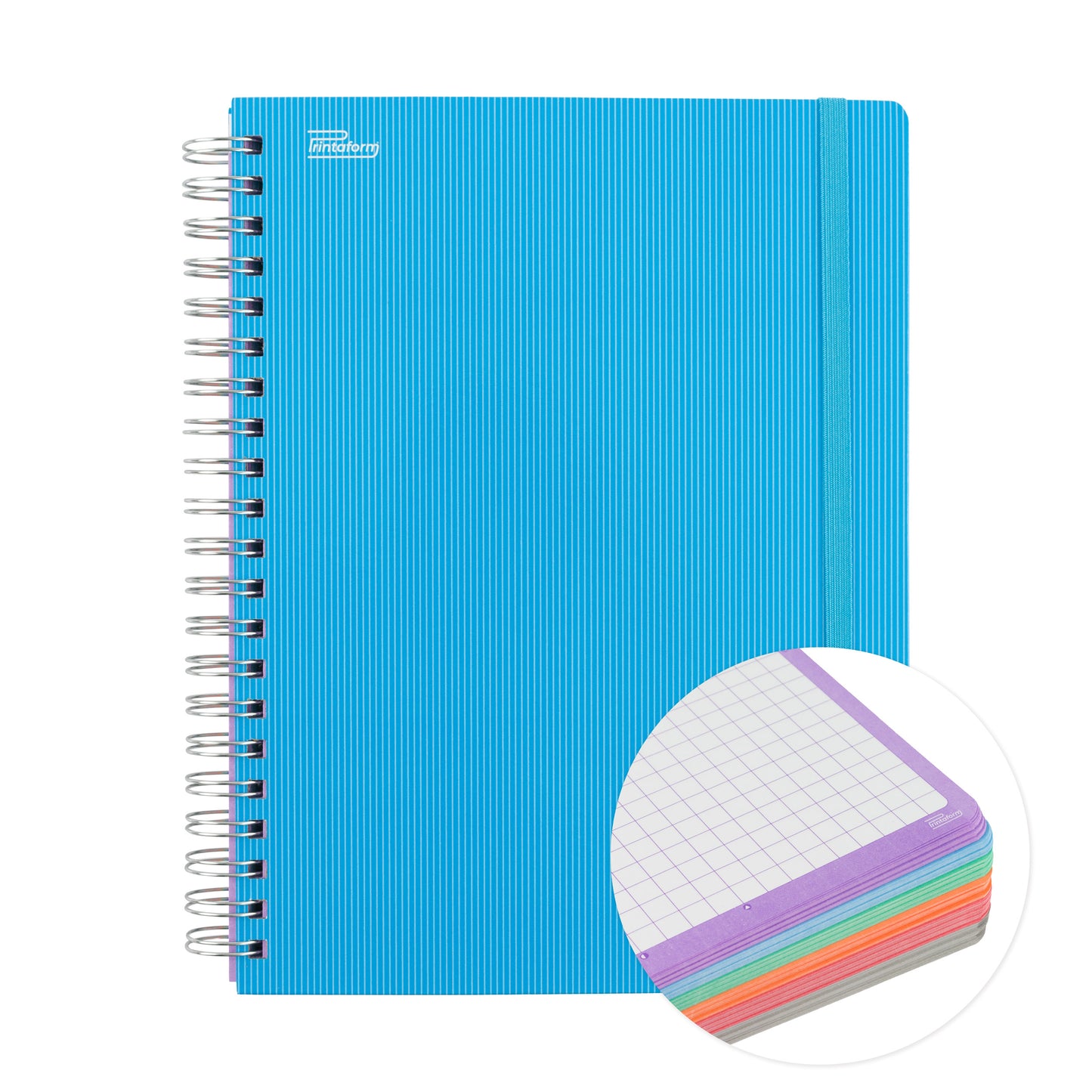 Libreta Universitaria Arcoíris profesional pasta dura, 200 hojas