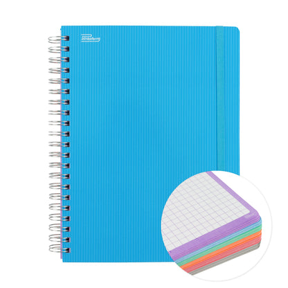 Libreta Universitaria Arcoíris profesional pasta dura, 200 hojas