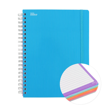 Libreta Universitaria Arcoíris profesional pasta dura, 200 hojas