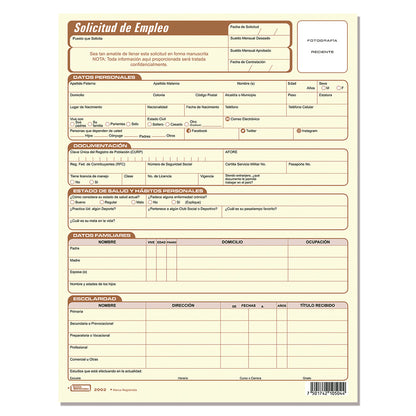 Solicitud de Empleo B-2002, (Pack c/3 blocks)